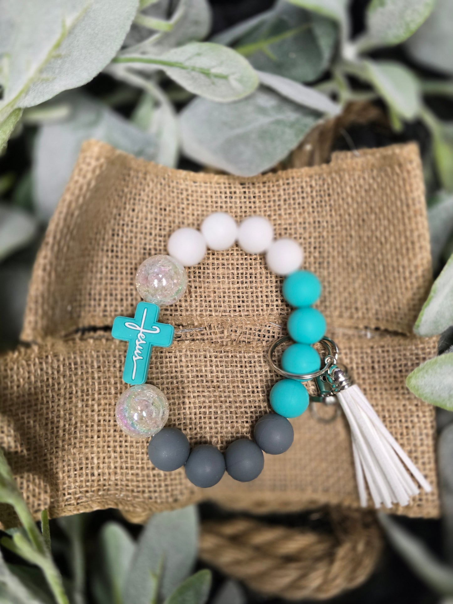 Teal Cross Wristlet