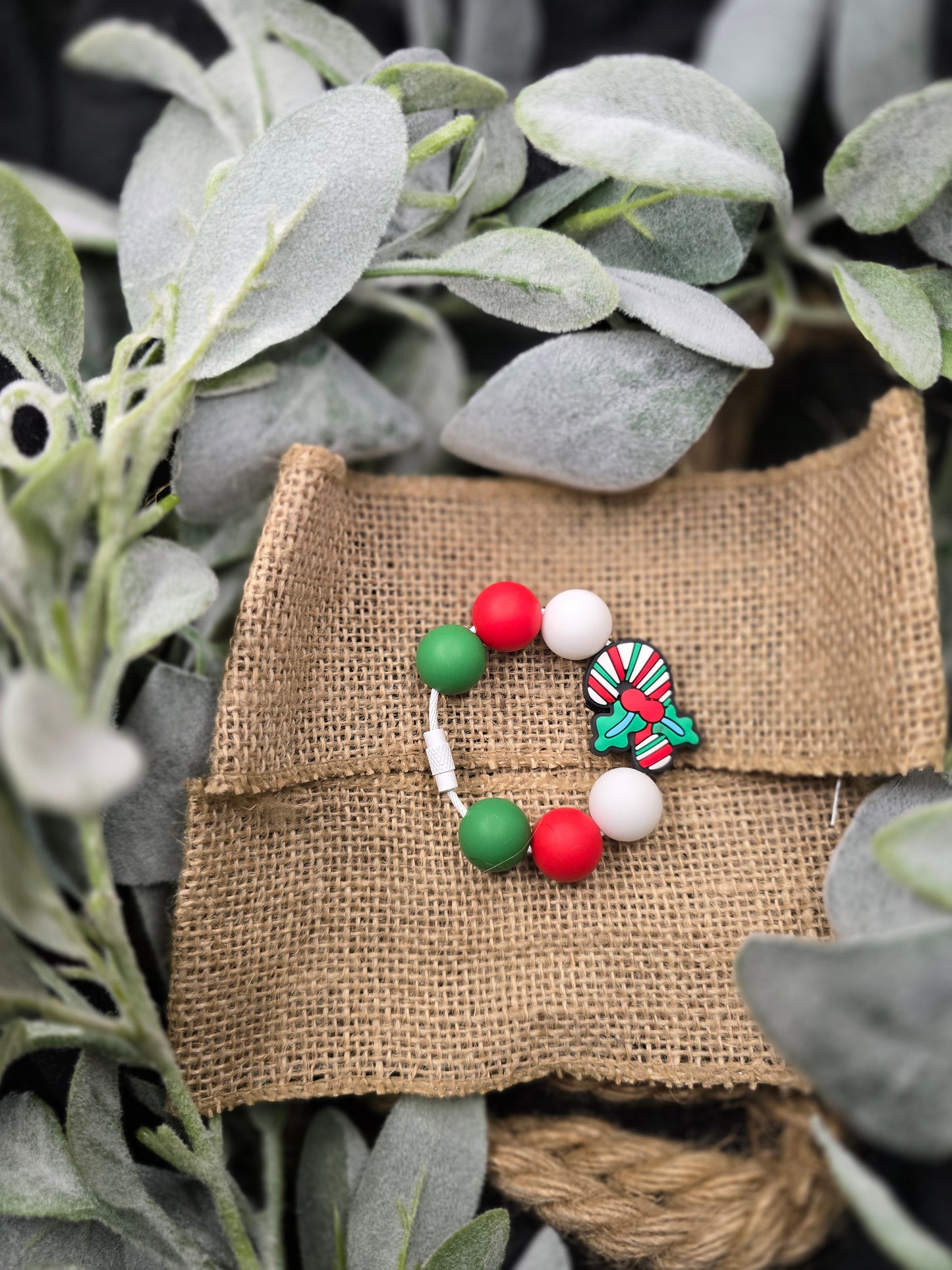 Christmas Candy Cane Cup Charm